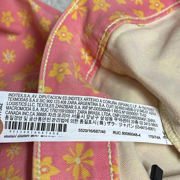 Zara flower printed jeans - new - Picture 4 of 8